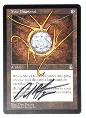 V0009: Mox Diamond: LP: Custom Altered: Paint Pen: Signed/Autographed: Dan Frazier: Black